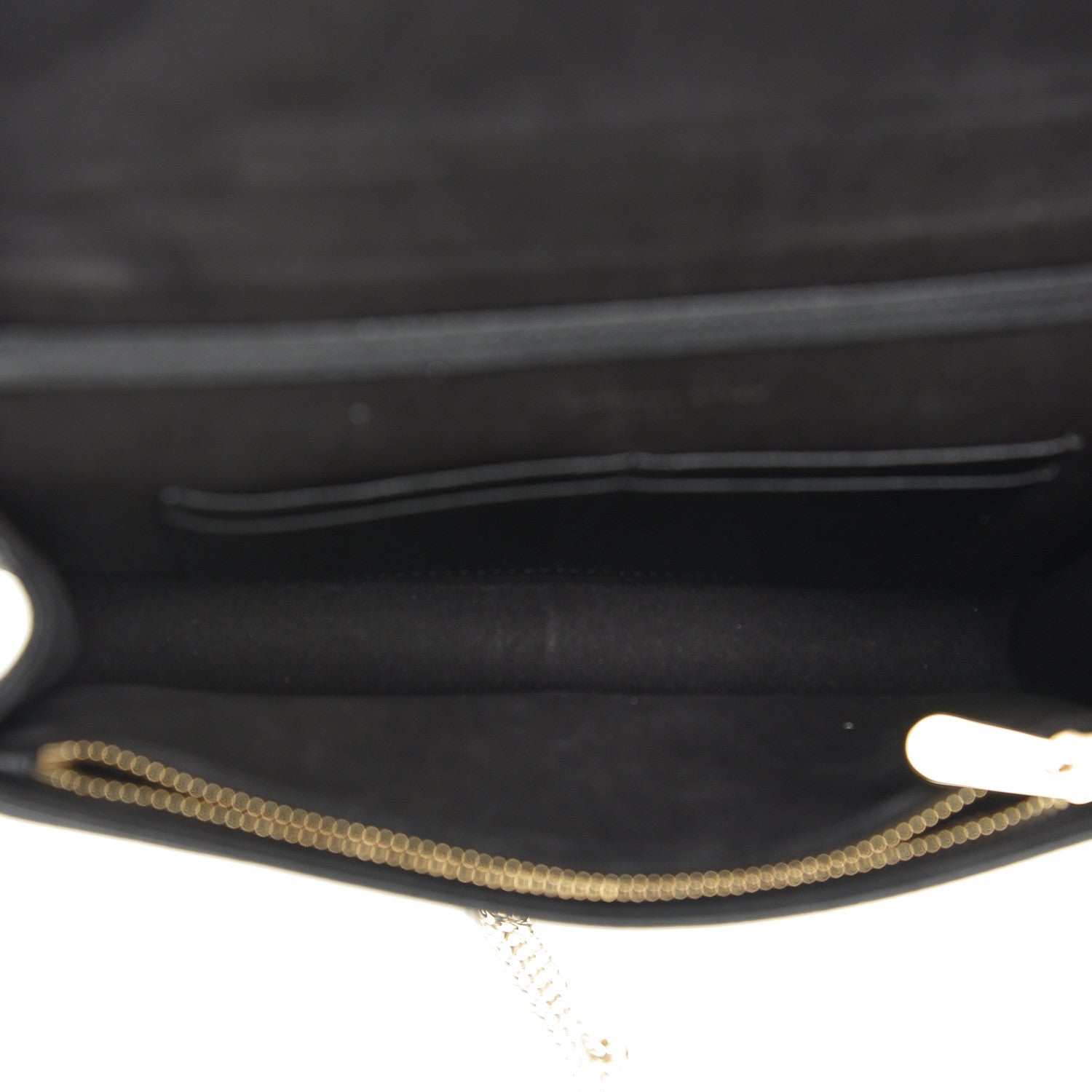Christian Dior Grained Calfskin Diorama Wallet on Chain Pouch Black 4 of 8