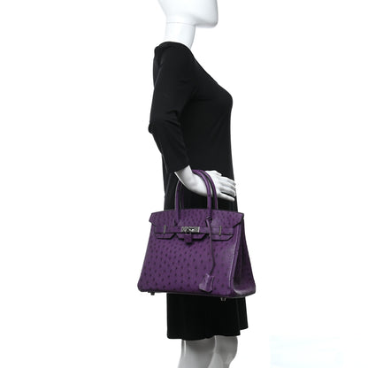 Hermes Ostrich Birkin 30 Violine 2 of 14
