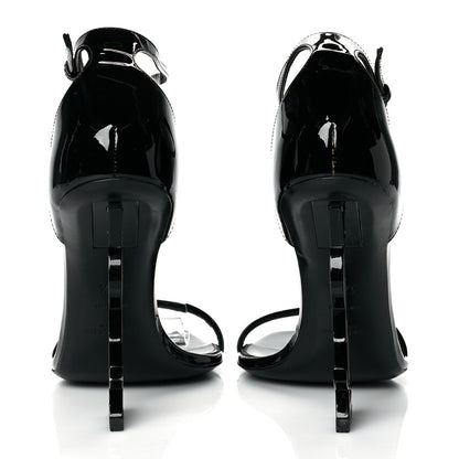 Saint Laurent Patent Calfskin Opyum 110 Sandals 37.5 Black 5 of 11