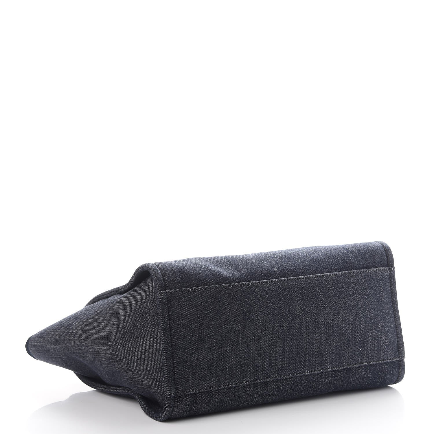 Chanel Denim Large Deauville Tote Dark Blue 5 of 9