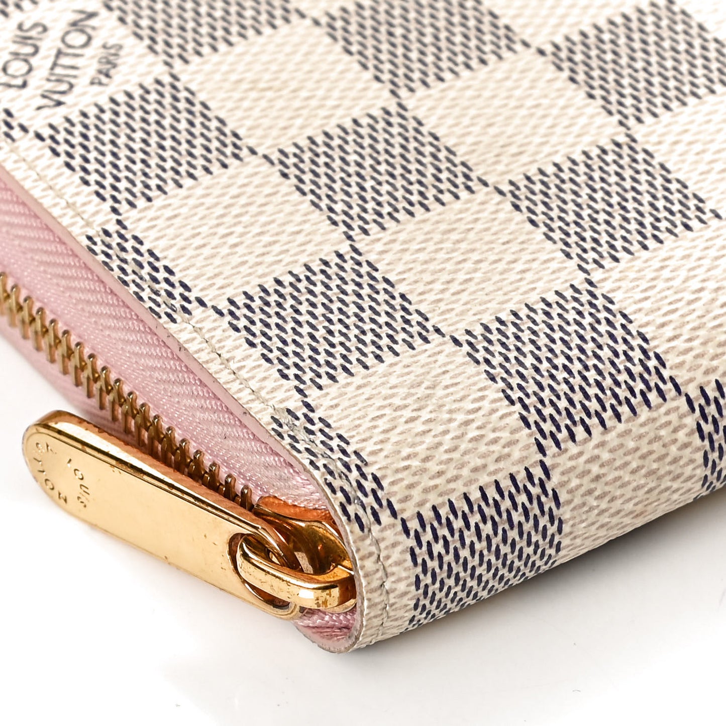Damier Azur Zippy Wallet Rose Ballerine