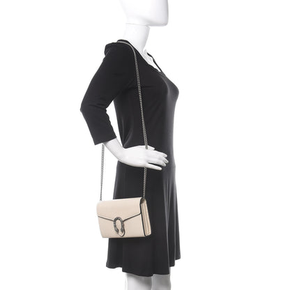 Gucci Dollar Calfskin Mini Dionysus Chain Wallet Mystic White 2 of 11