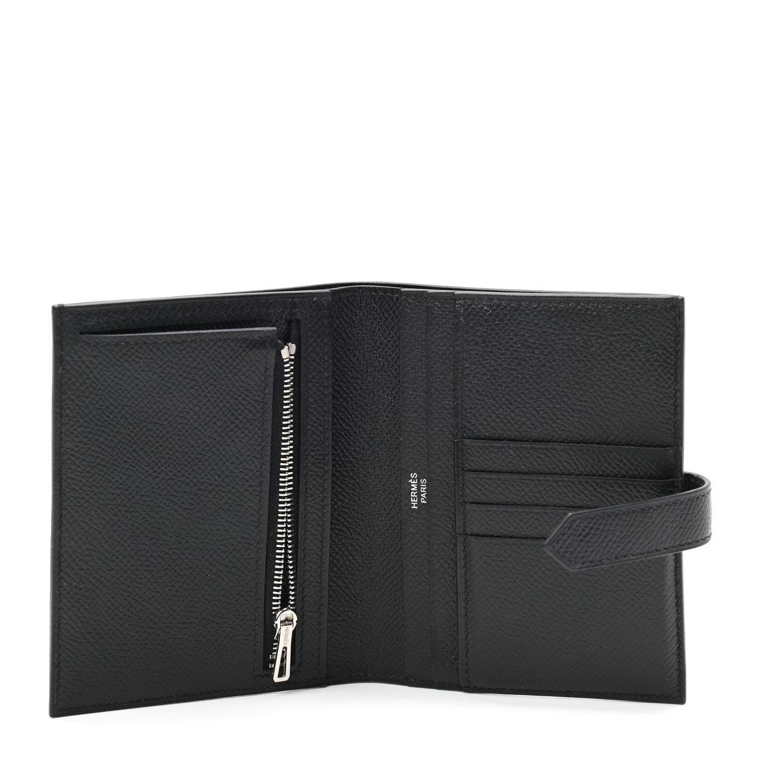 Hermes Epsom Bearn Compact Wallet Black 5 of 7