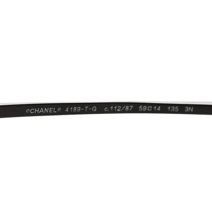 Chanel Aviator CC Sunglasses 4189-T-Q Black 5 of 8