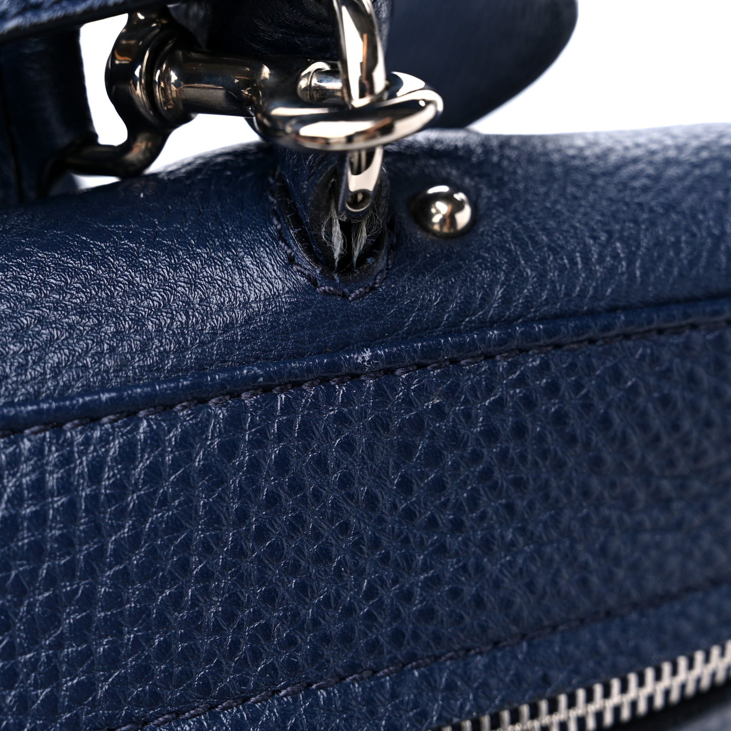 Calfskin Medium Sofia Satchel Navy