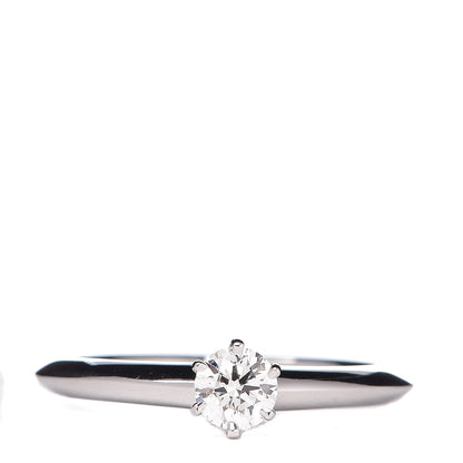 Tiffany Platinum Diamond .23ct Solitaire Engagement Ring 47 4 1 of 6