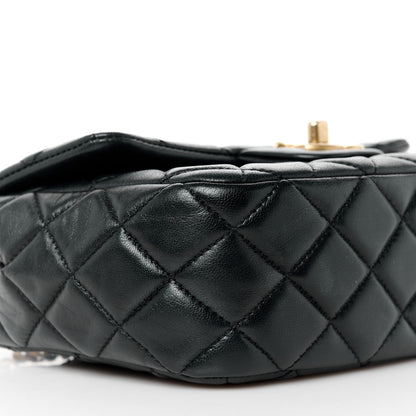 Chanel Lambskin Enamel Quilted Small Coco Hearts Flap Black 10 of 12