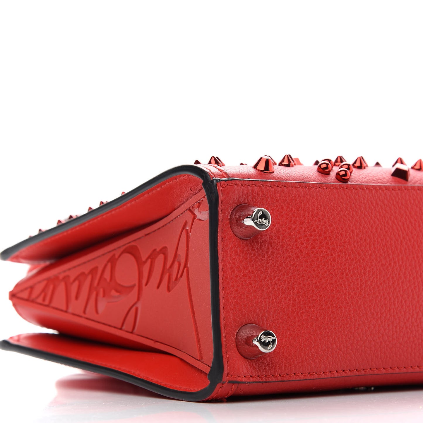 Calfskin Spikes Loubinthesky Mini Paloma Red