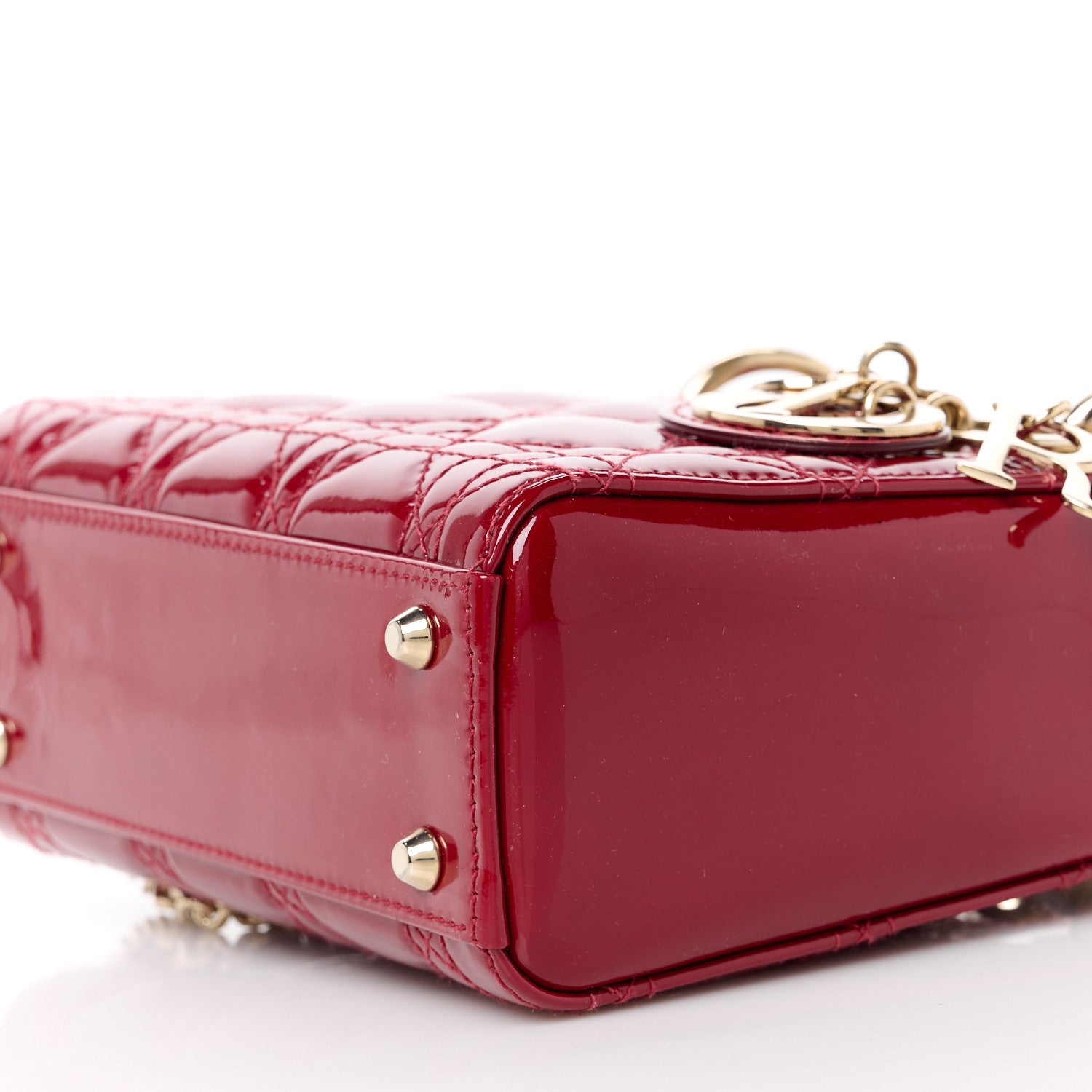 Christian Dior Patent Cannage Mini Lady Dior Red 10 of 10