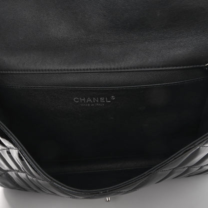 Chanel Patent Quilted Clutch with Chain Flap Black 6 of 10