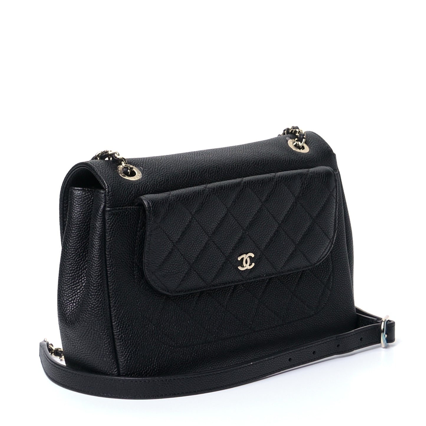 Caviar Quilted Small Flap Black
