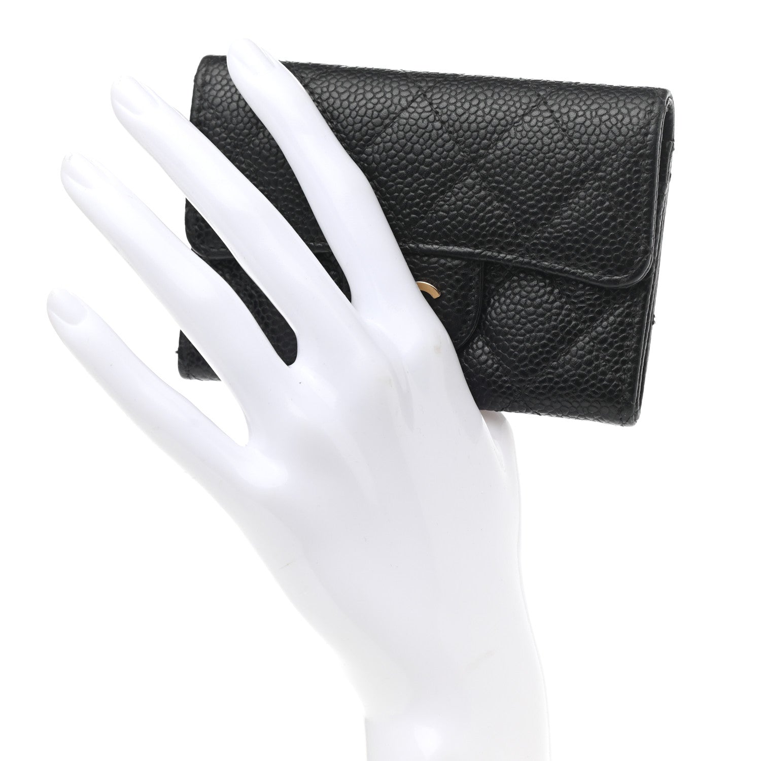 Chanel Caviar Quilted Flap Card Holder Black 2 of 9
