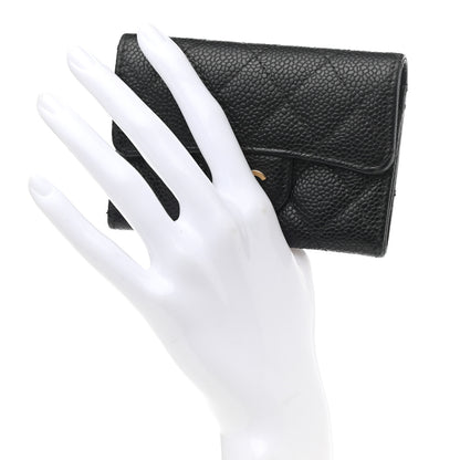 Chanel Caviar Quilted Flap Card Holder Black 2 of 9