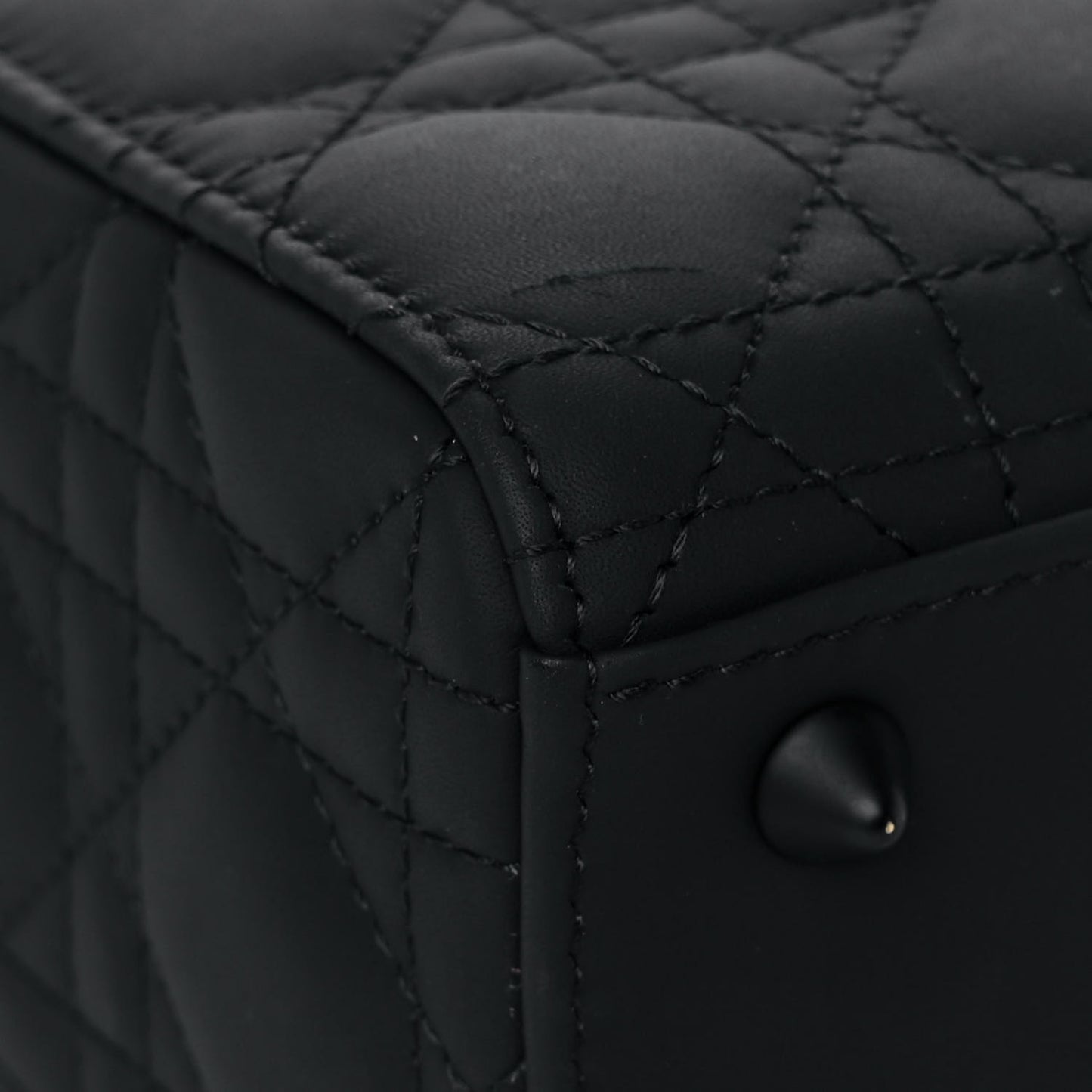 Ultra Matte Calfskin Cannage Small My ABCDior Lady Dior Black