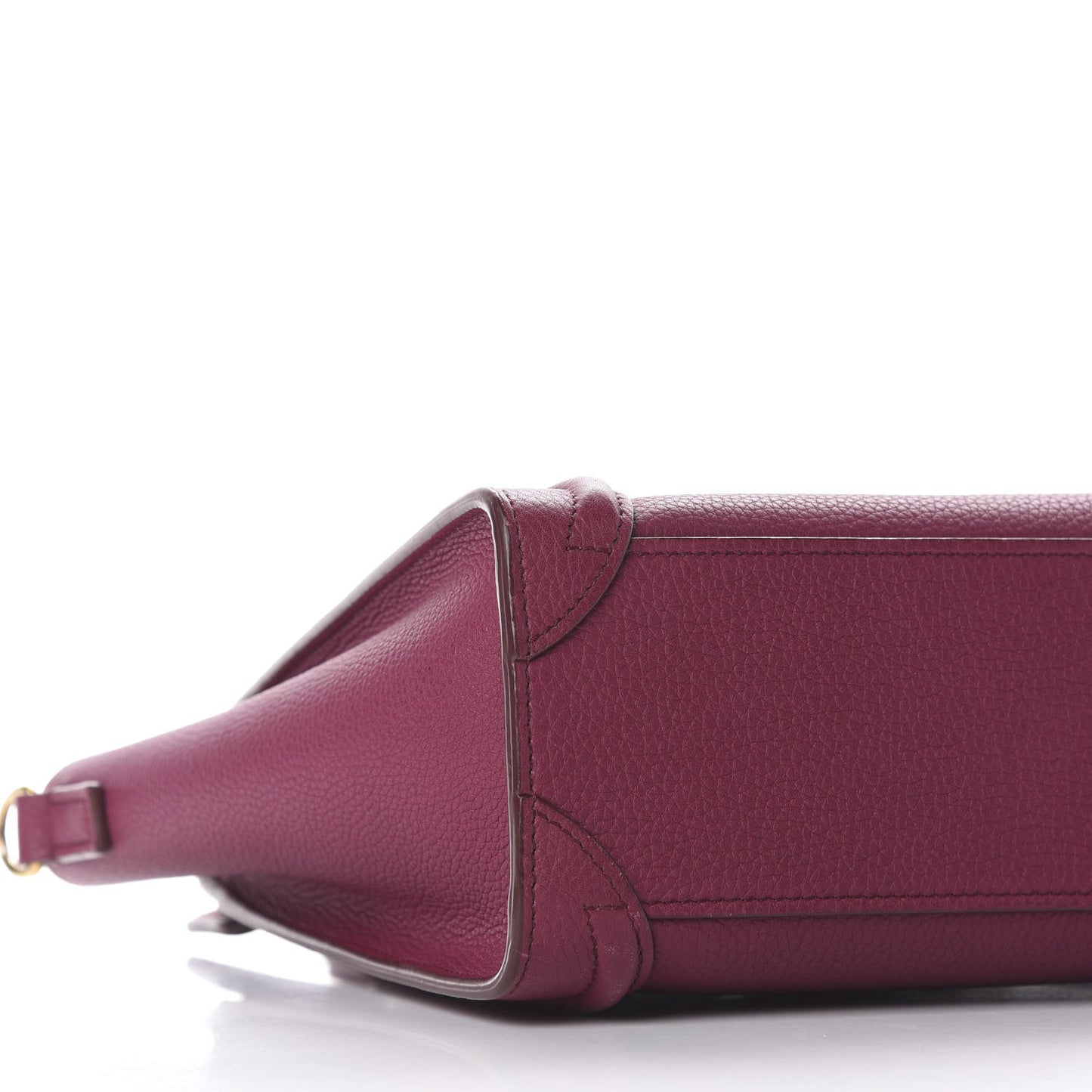 Drummed Calfskin Nano Luggage Plum
