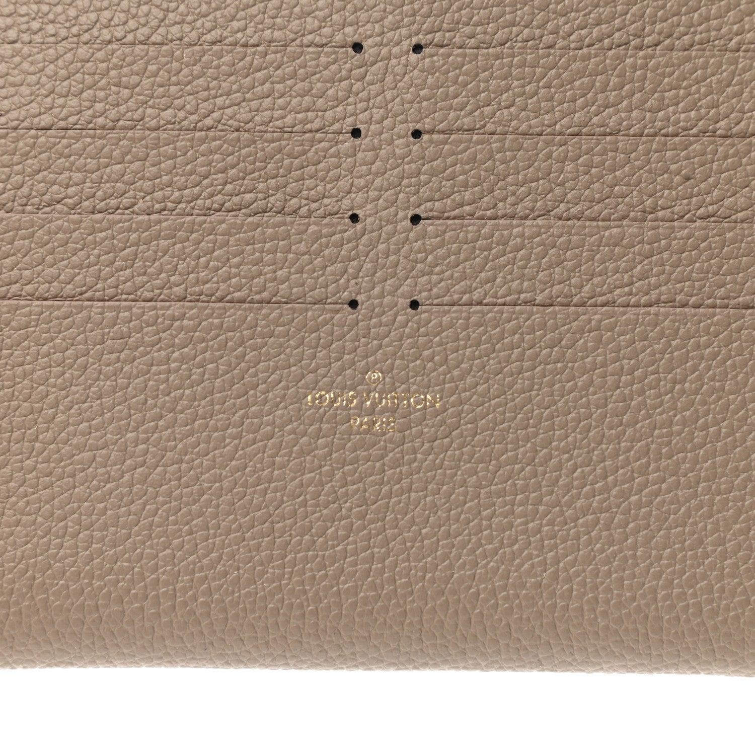 Louis Vuitton Calfskin Felicie Chain Wallet Card Holder Insert Tourterelle 6 of 6