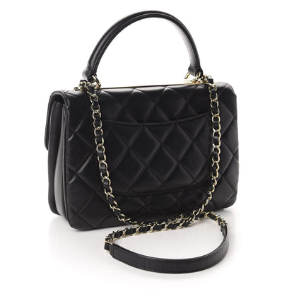Chanel Lambskin Quilted Small Trendy CC Dual Handle Flap Bag Black 3 of 11