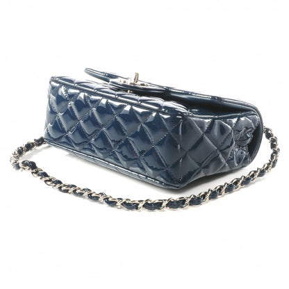 Chanel Patent Quilted Mini Flap Navy Blue 4 of 6