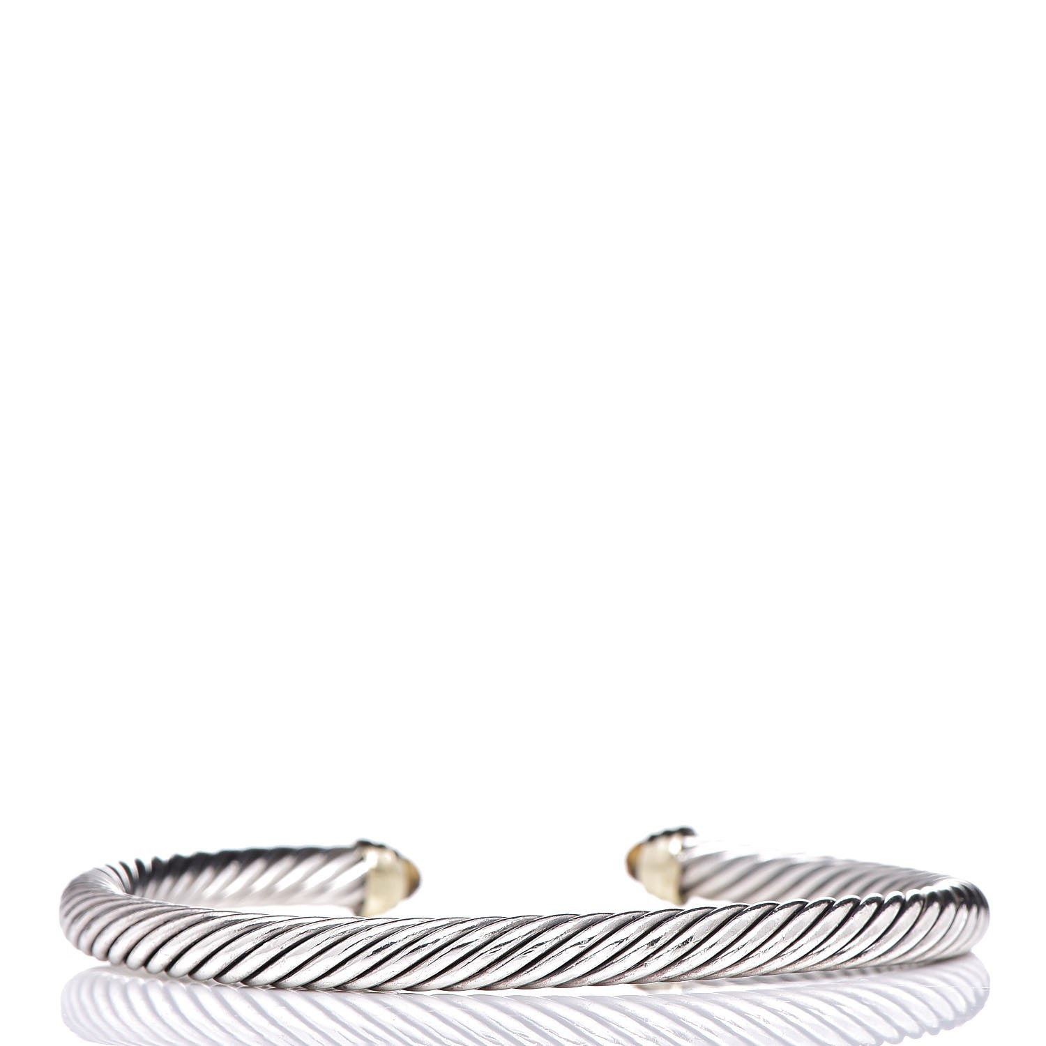 David Yurman Sterling Silver 14K Yellow Gold Citrine 5mm Cable Classics Petite Color Bracelet 3 of 4