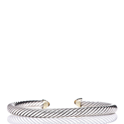 David Yurman Sterling Silver 14K Yellow Gold Citrine 5mm Cable Classics Petite Color Bracelet 3 of 4