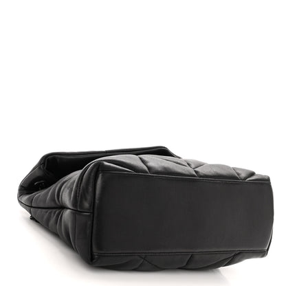 Saint Laurent Lambskin Quilted Monogram Monochrome Small Loulou Puffer Chain Satchel Black 4 of 9