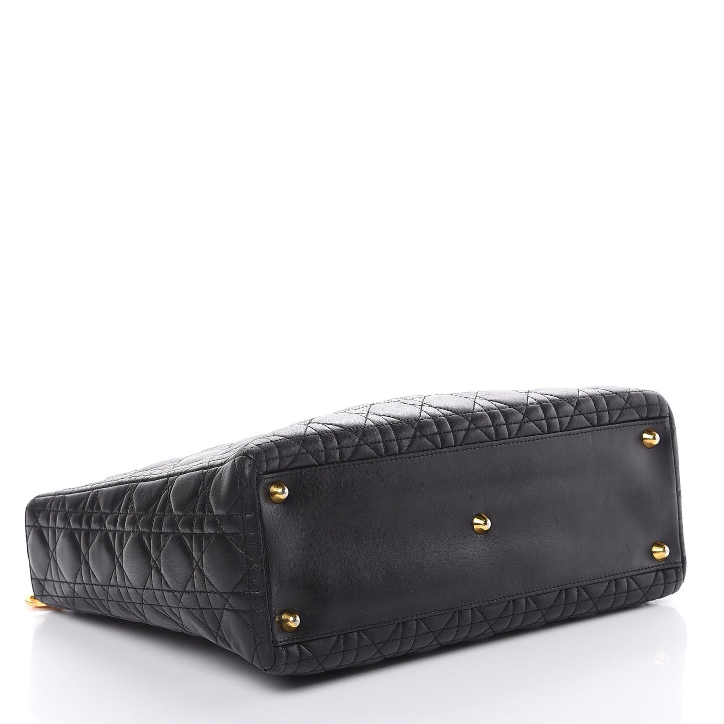 Lambskin Cannage Large Lady Dior Black