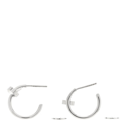 Cartier 18K White Gold Juste Un Clou Hoop Earrings 3 of 4