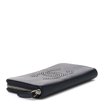 Chanel Lambskin Studded Small Timeless CC Zip Around Wallet Black 4 of 8