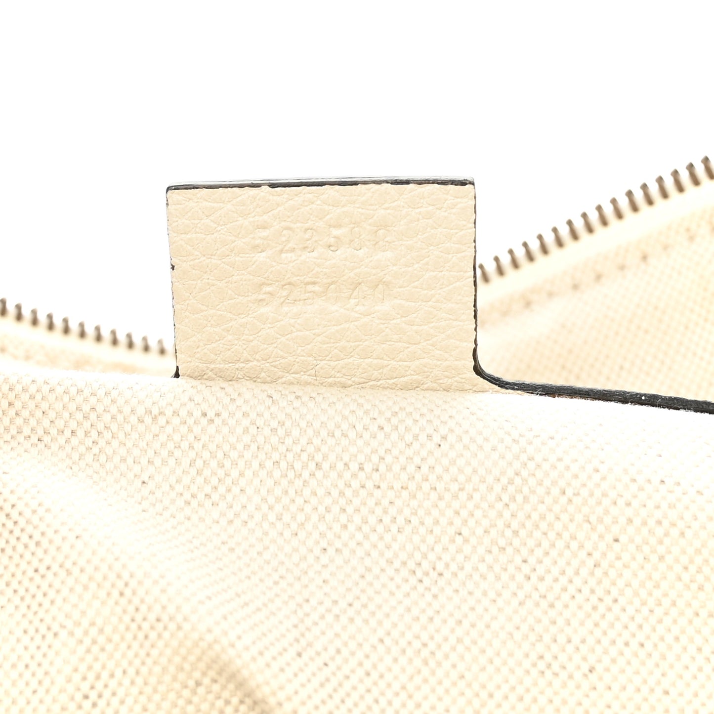 Grained Calfskin Logo Half Moon Hobo White