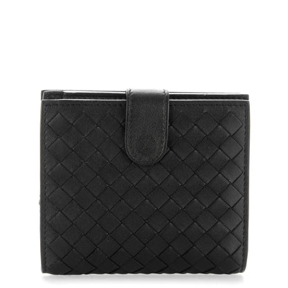 Bottega Veneta Nappa Intrecciato French Flap Wallet Nero Black 1 of 8
