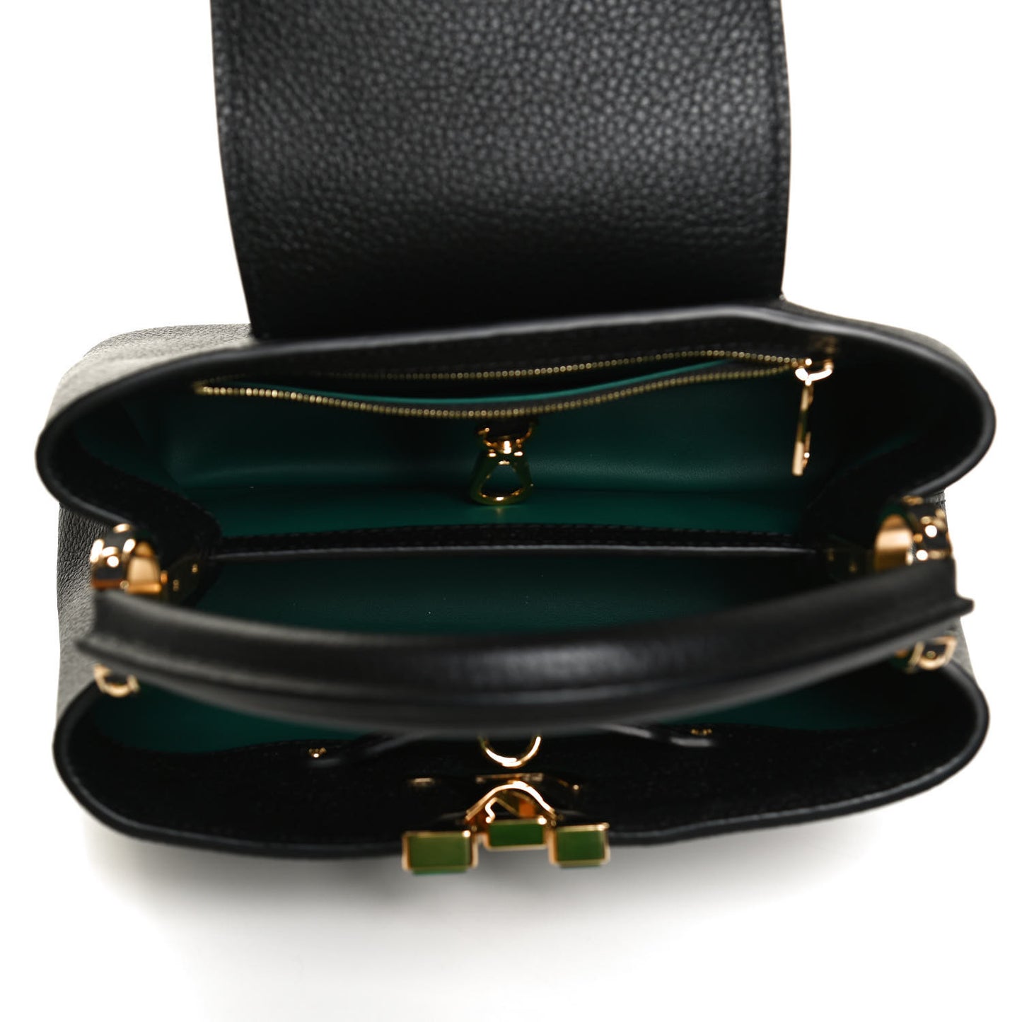 Taurillon Malachite Effect Capucines BB Black