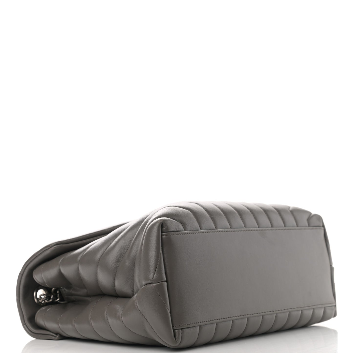 Calfskin Y Quilted Monogram Small Loulou Chain Satchel Pebble