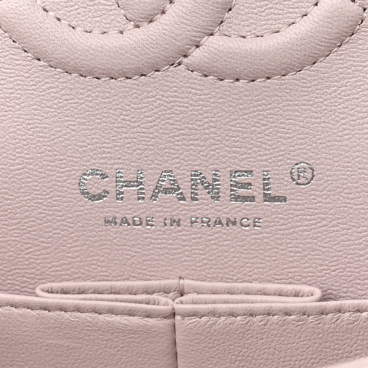 Lambskin Quilted Small Double Flap Light Purple