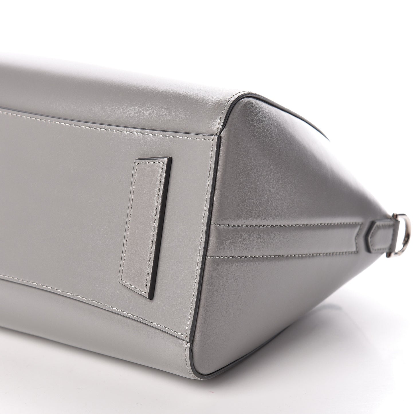 Shiny Lord Calfskin Small Antigona Pearl Grey