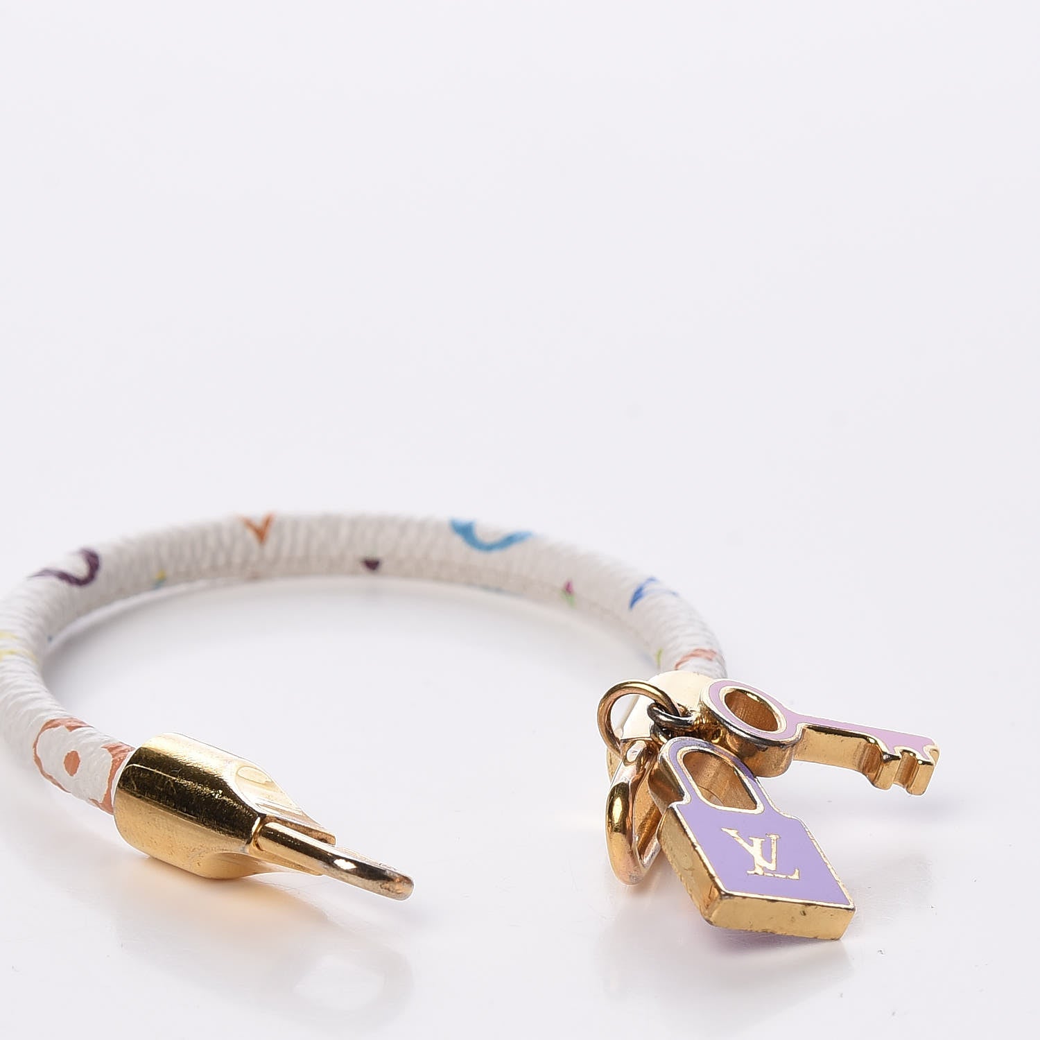 Louis Vuitton Monogram Multicolor Luck It Bracelet 17 White 4 of 4