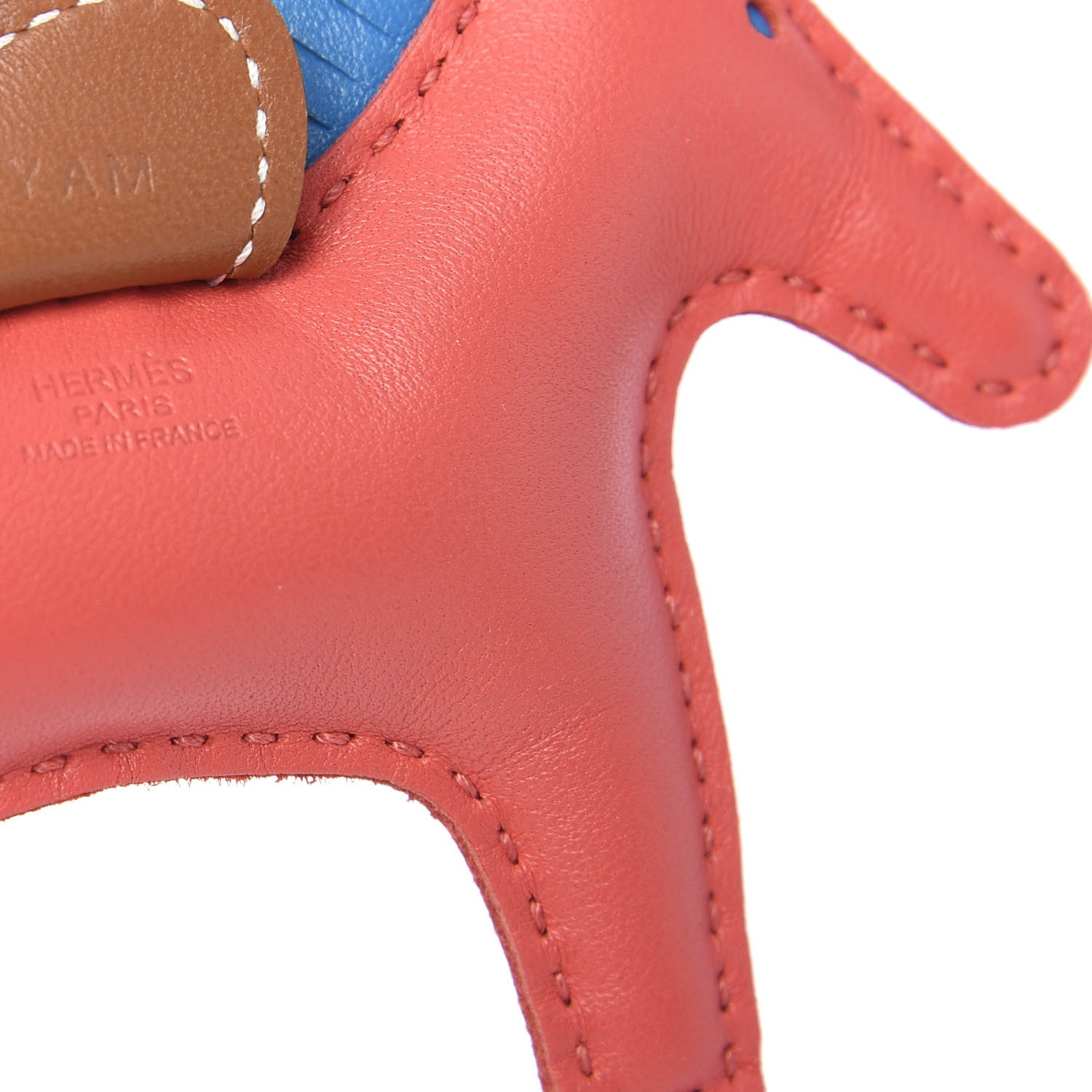 Hermes Milo Lambskin Grigri Rodeo Horse Bag Charm PM Rose Texas Bleu Zanzibar Gold 3 of 5