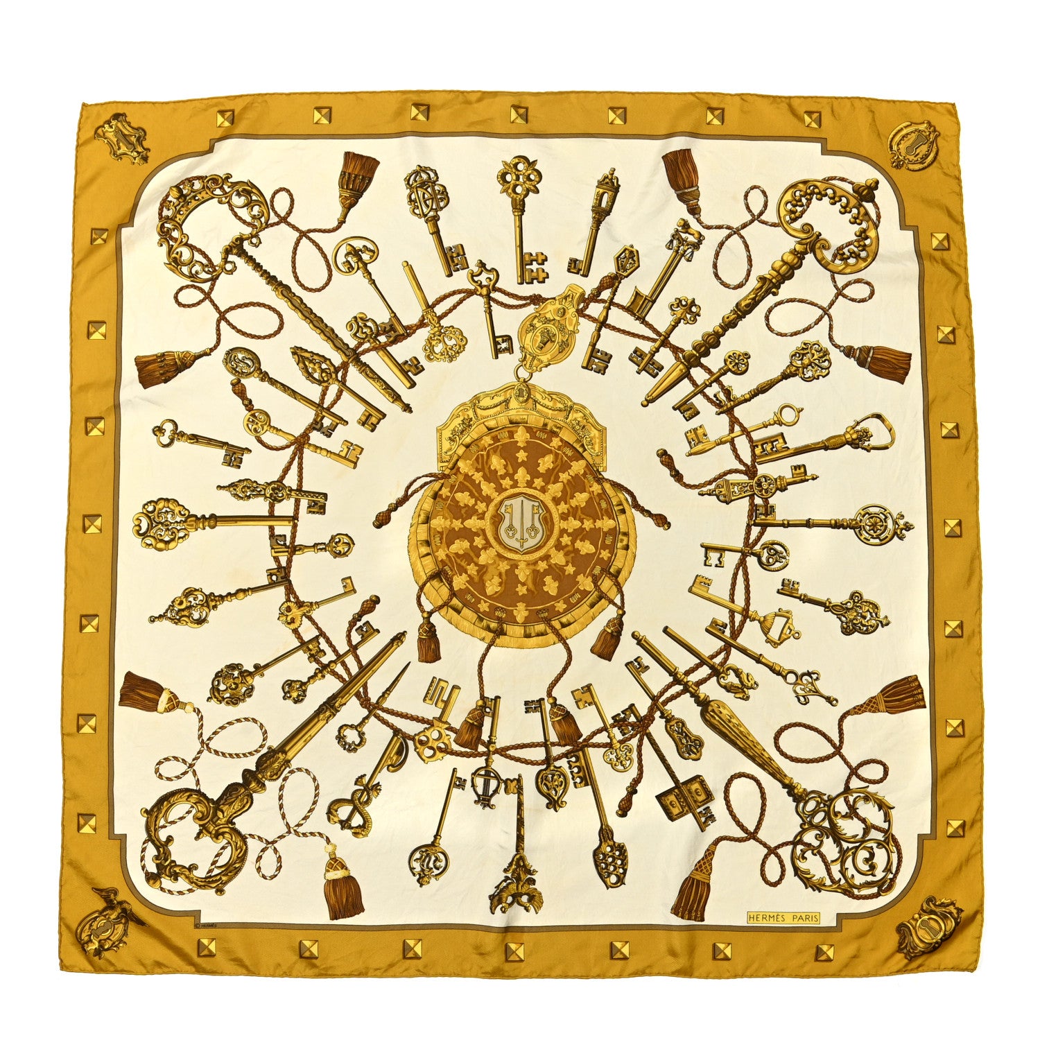 Hermes Silk Keys Les Cles Scarf 90 1 of 8