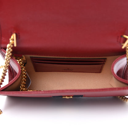 Gucci Textured Calfskin Web Mini Rajah Slim Flap Shoulder Bag Romantic Cherry 5 of 10