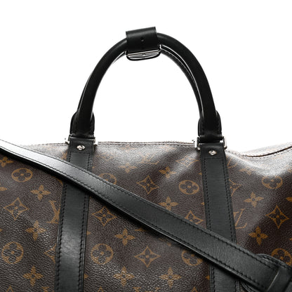 Louis Vuitton Monogram Macassar Keepall Bandouliere 55 6 of 10