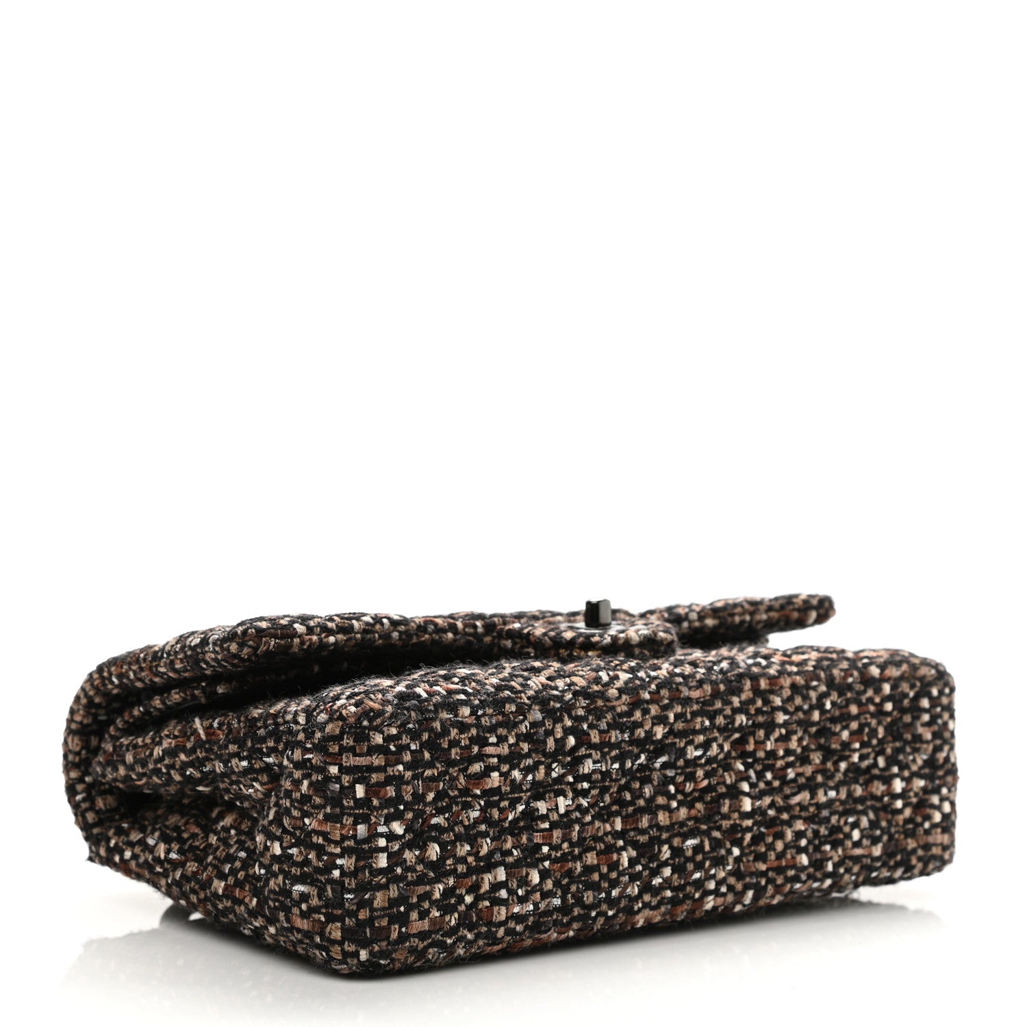 Chanel Tweed Quilted Medium Double Flap Brown 7 of 23