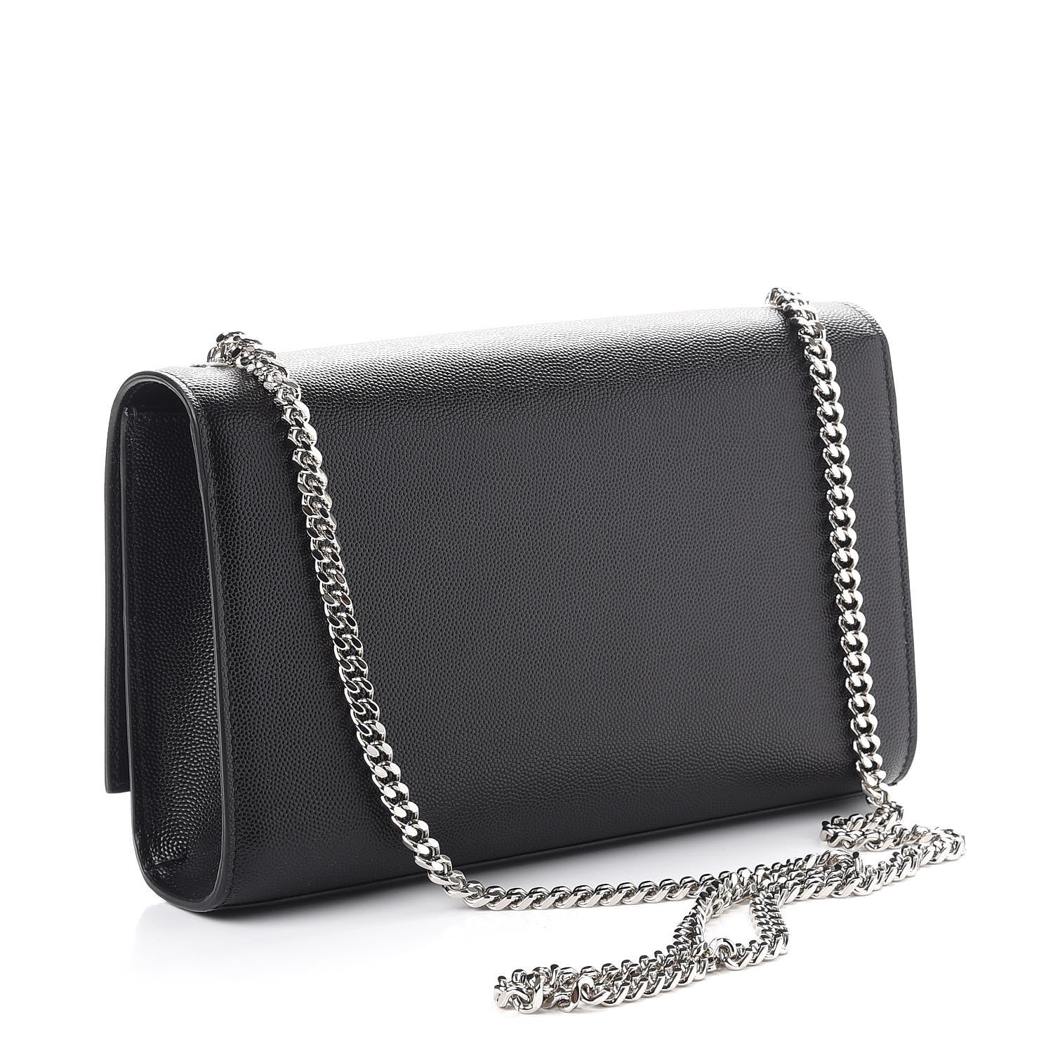 Saint Laurent Grain De Poudre Medium Classic Monogram Kate Satchel Black 3 of 7