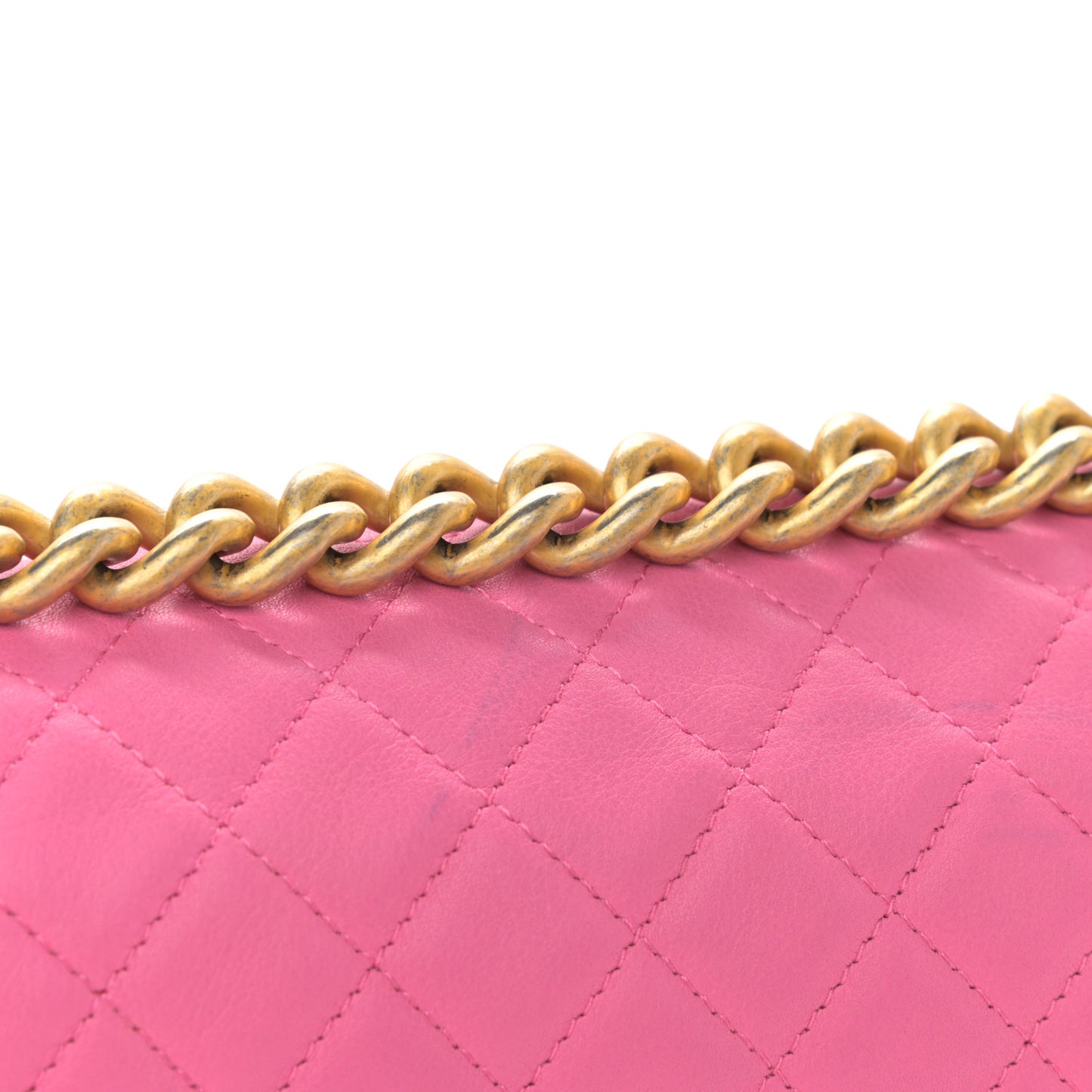 Calfskin Quilted Medium Boy Flap Pink