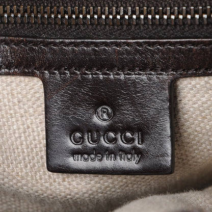 Gucci Monogram Crocodile Web Medium Secret Hobo Dark Brown 7 of 10