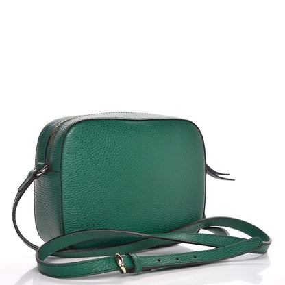 Gucci Pebbled Calfskin Small Soho Disco Bag Emerald Green 3 of 7