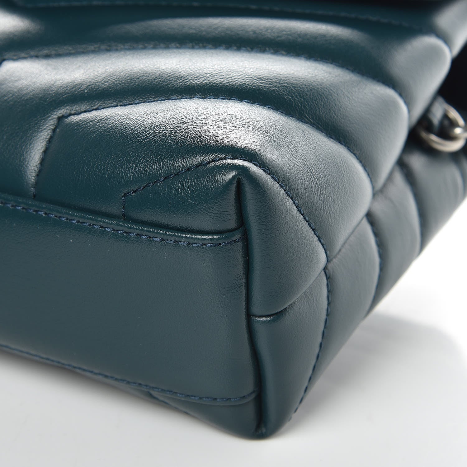 Saint Laurent Calfskin Y Quilted Monogram Toy Loulou Satchel Dark Turquoise 8 of 8