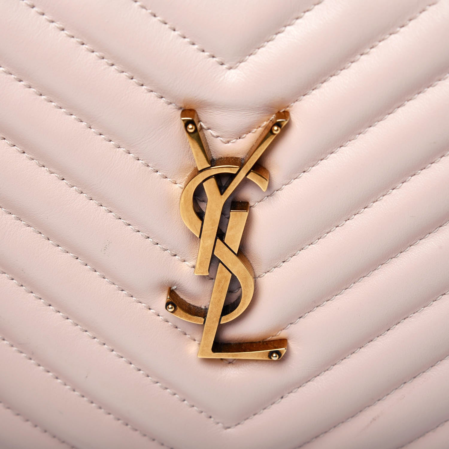 Saint Laurent Calfskin Matelasse Monogram Lou Camera Bag Nude Powder 12 of 12