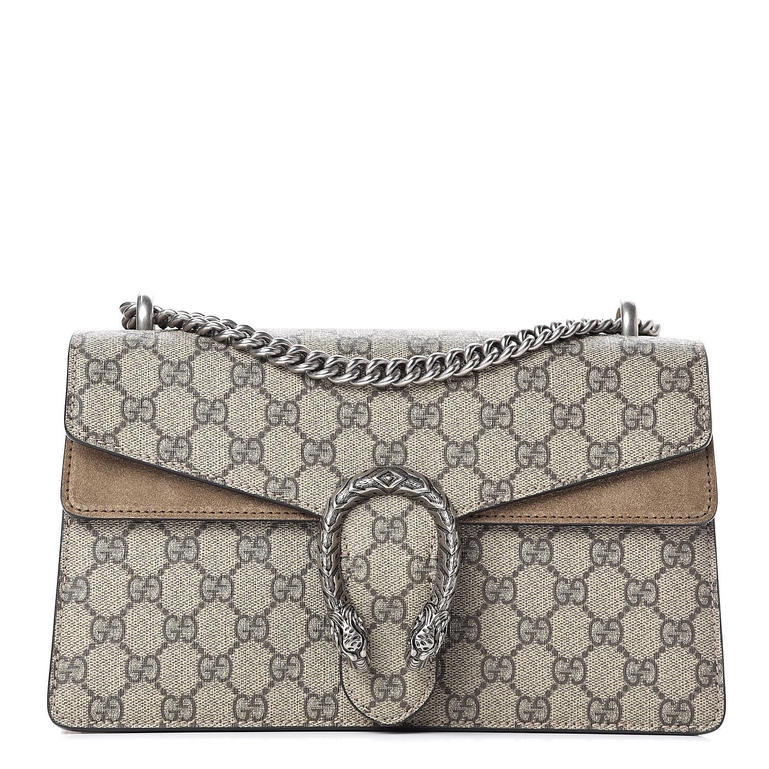 Gucci GG Supreme Monogram Small Dionysus Shoulder Bag Taupe 1 of 10