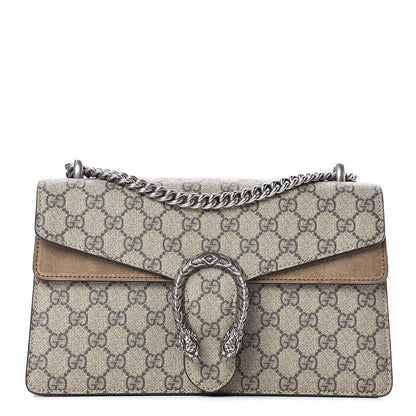 Gucci GG Supreme Monogram Small Dionysus Shoulder Bag Taupe 1 of 10