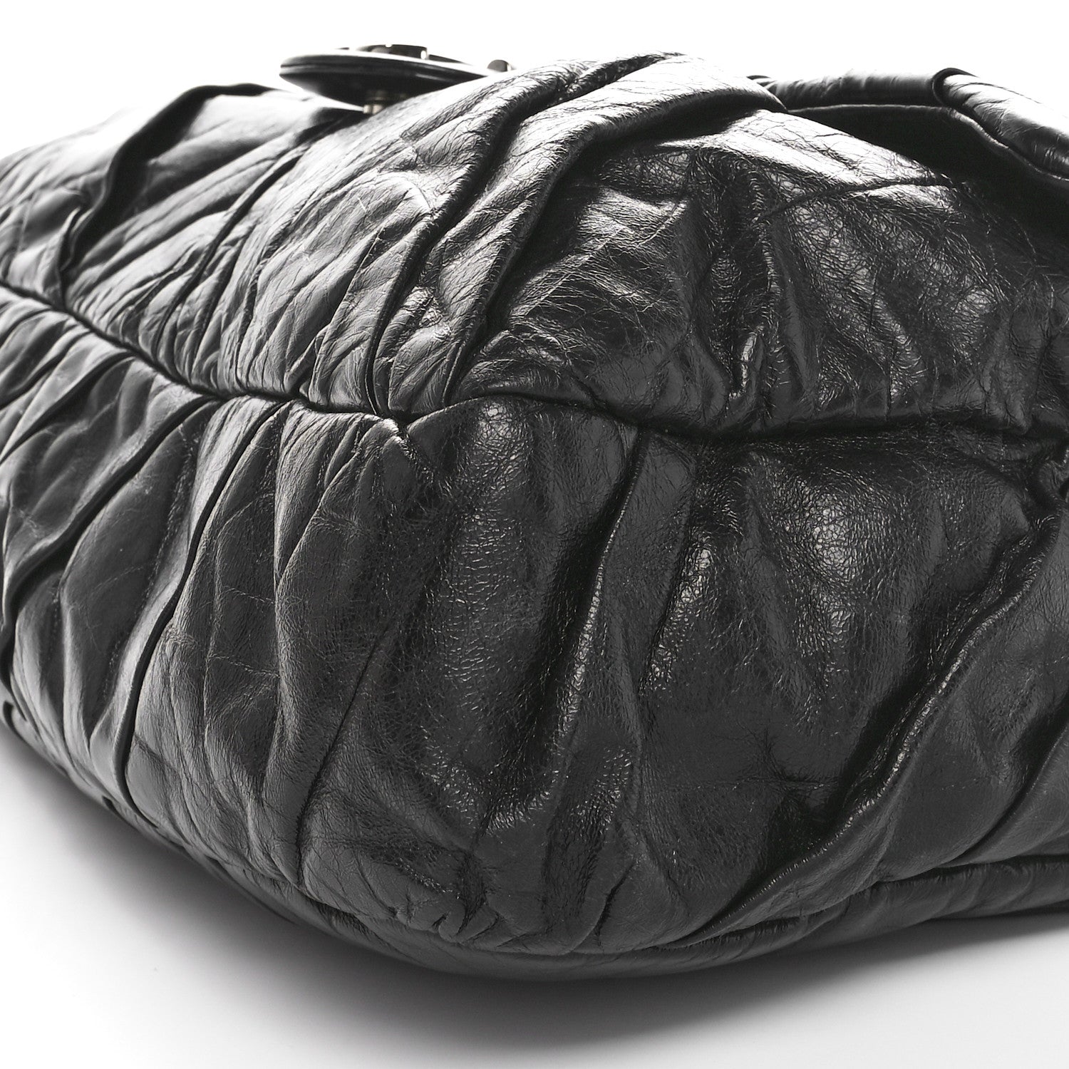 Chanel Glazed Calfskin Twisted Maxi Flap Black 10 of 10