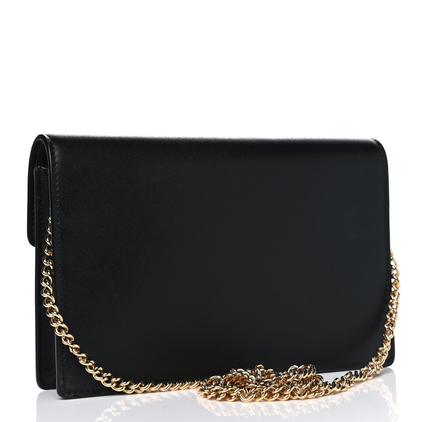 Vitello Liberty Lucido F is Fendi Medium Envelope Wallet on Chain Black